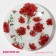 Plate Glass Dessert shade "Red poppies", D = 20 cm
