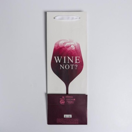 Package Gift Laminated for a bottle, packaging, Wine not, 13 x 35 x 10 cm-3