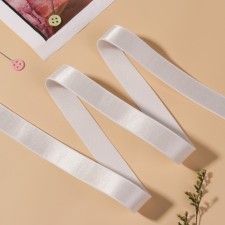 Gum for straps, shiny, 20 mm, 10 ± 0.5 m, white color