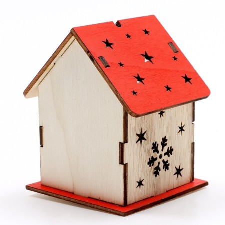 New Year! Decor with backlight "Fairytale House", 6.5 × 6.5 × 8.5 cm-3