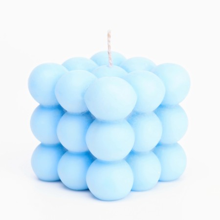 Figure candle "Babb cube", 6 cm, blue-2