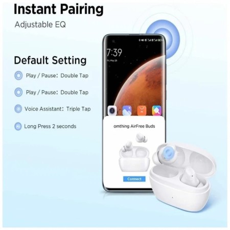 Headphones 1more Omthing Airfree Buds EO009, vacuum, BT 5.3, up to 44 hours, white-3