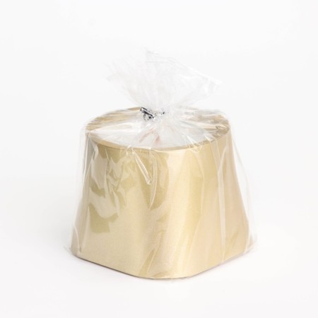 Candle "Trapezius" in the candlestick of gypsum smooth, 8x6cm, gold-4