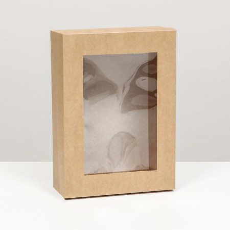 The box is folding, the lid is, with a window, craft, 24 x 17 x 8 cm-1