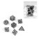 Cubes set for D&D (Dungeons and Dragons, DND) "Game time", Series: D&D, 7 pcs, white