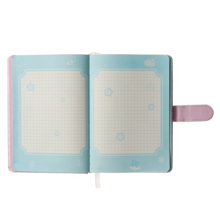 Gift notebook, A6+, 132 sheets, color block, with a curly knife, PVC cover, "anime", mix-8