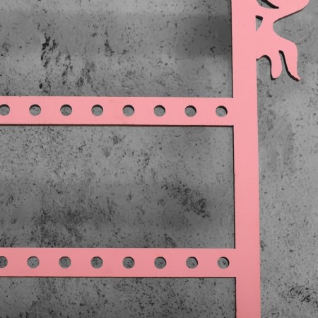 Top for jewelry "monogram" 14 × 14 × 24 cm, thickness 3 mm, pink color-4