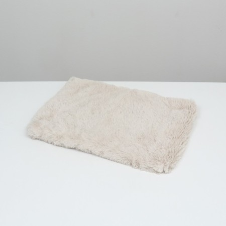 Fur mattress, long pile, 45 x 30 x 2 cm, beige-2