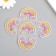 Decor for creativity plastic "Rainbow with hearts" 4.8x3.6 cm