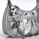 Bag Women's Cross Bodi, on a zipper, silver color