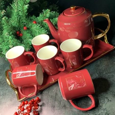 Tea set of Lenardi, 9 items