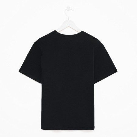 T -shirt men Minaku: Basic Line Man Black Color, size 48-4