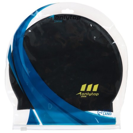 Hat of swimming adult Onlytop, silicone, girth 54-60 cm, black color-10