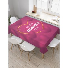The tablecloth “Happy Valentine’s Day”, rectangular, oxford, size 145x180 cm