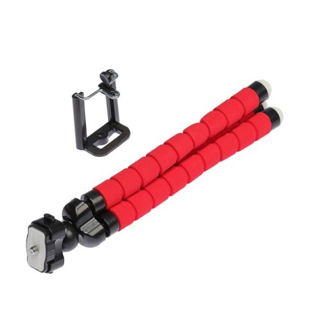 Luazon-Treasel tripod is desktop, for phone, flexible legs, 26 cm, red-5