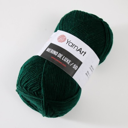 Yarn "Merino de Luxe 50" 50% wool, 50% acrylic 280m/100g (590 T. Zelleni)-1