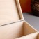 Gift box 34 × 21.5 × 10.5 cm is wooden, with a closing lid, without painting