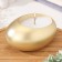 Candle "Drop" in the candlestick of gypsum, 14.5x10x6.5 cm, gold