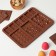 Chocolate chocolate form "Chocolate Assorted", silicone, 20 × 14.8 × 0.7 cm, 9 cells, brown color