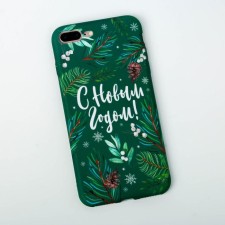 Чехол для телефона новогодний «Веточки», на iPhone 7,8 plus
