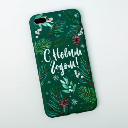 Case for the phone New Year's "branches", on the iPhone 7.8 Plus