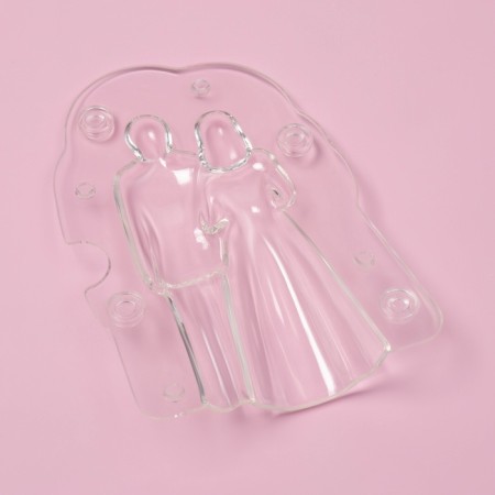 Mold for pouring chocolate Konfinetta "newlyweds", plastic, 13.5 × 9.5 × 4.6 cm, transparent-3