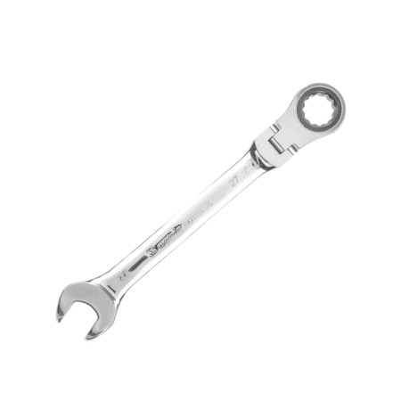 Combined rattling key Matrix 14872, CRV, articulated, mirror chromium, 27 mm