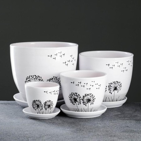 Set of flower pots 4 pcs. Dandelion 0.4 / 1 / 2.5 / 5 l