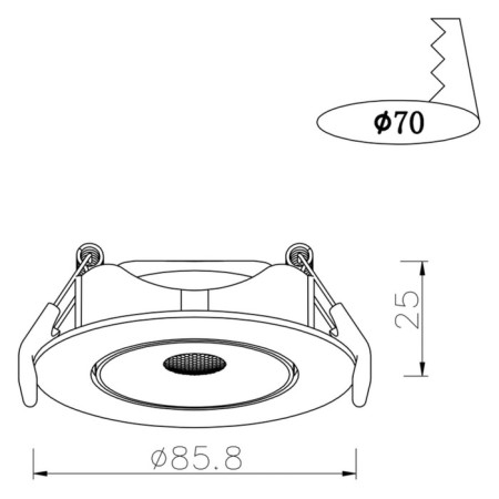 Pointed-built lamp Arte Lamp KAUS A4761PL-1WH, LED, 6 W, 8.5x8.5x2.5 cm, 500 lm, white-3