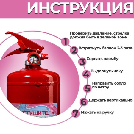 Огнетушитель с краской холи Gender Party «Девочка» (Малиновый) 3л-2