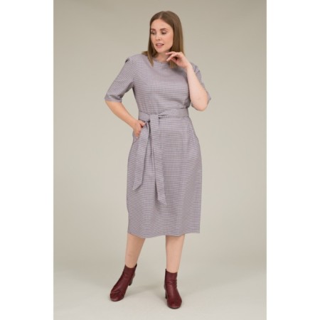 Women's dress, size 58, blue color-4