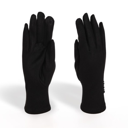 Gloves are female, dimensionless, without insulation, black color