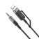 Cable Hoco UPA23, 2 V 1, Type -C+USB - Jack 3.5 mm (M), 1 m, nylon, gray