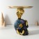 Souvenir Polystone stand "Cobra on a skull with a flower" 11x8.5x15 cm