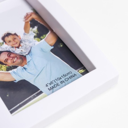 Photo frame plastic in 6 photos 10x15 cm "Broundered" white 29.5x46 cm-2
