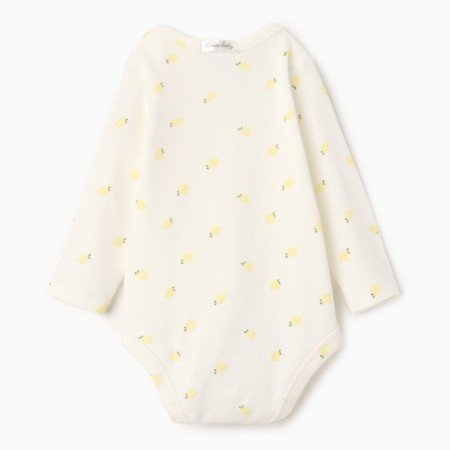 Body with a long sleeve, the color is milk, height 56 ​​(0-1 months)-4