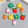 Decor for creativity plastic "Flower" mix 2x1 cm