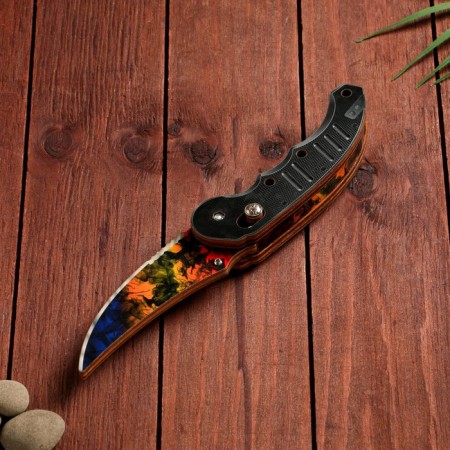 Wooden souvenir "Automatic folding knife" multi -colored-1