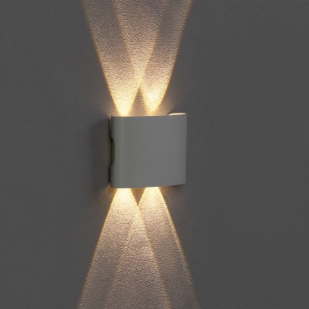 Facade lamp "Semesfer", FSD-009, 4W, 3000k, 2 rays, IP65, 220V, metal, white-3