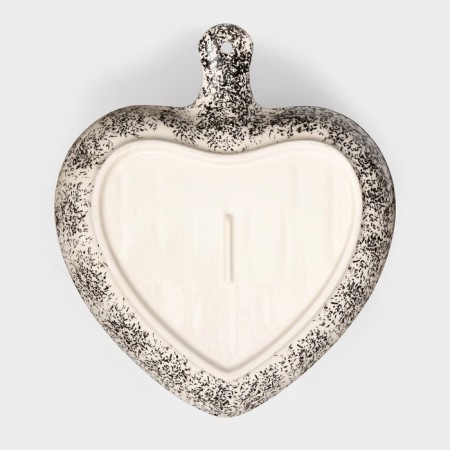 Ceramic "Heart" baking form, gray, 1 variety, Iran-3