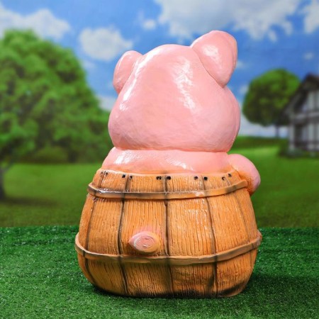 Garden figure "Piglet Banitor" pink 32x42cm-2