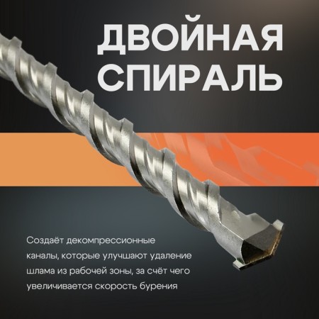 Tour tundra, double spiral, SDS-Plus, 14 x 600 mm.-1