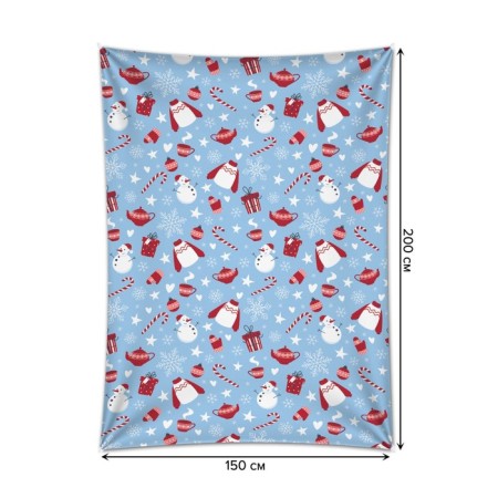 Decorative panel with photo printing "New Year's mood", vertical, size 150x200 cm-1