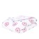 Blanket, size 100 × 140 cm, print flowers, pink
