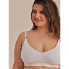 Female top on adjustable straps with cups Top with Cup, size 52-54, white color