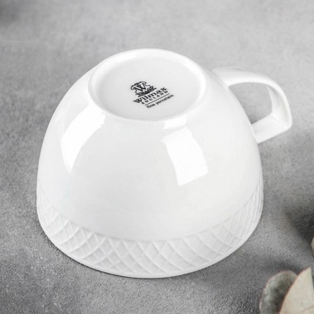 Porcelain cup Wilmax "Julia Vysotskaya", 500 ml, white color-2