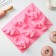Baking uniform “Animals. Dinosaurs”, silicone, 29 × 21 cm, 6 cells (10.4 × 7.2 cm), pink color