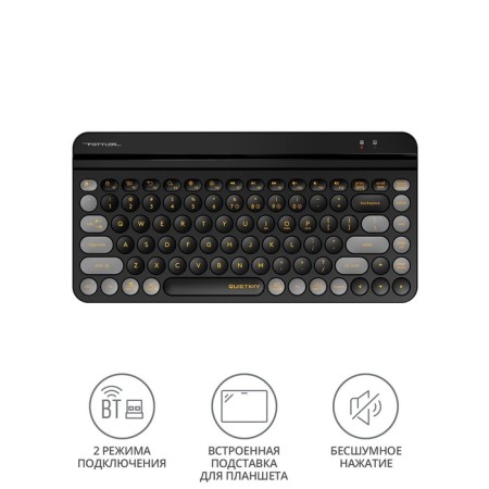 Keyboard A4Tech FSTYLER FBK30 Black/Gray USB wireless BT/Radio Slim Multimedia (FBK3 10045-1