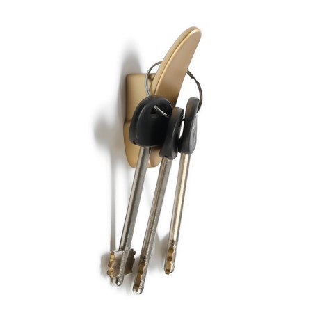 Furniture hook CAPPIO PLATE, one -rod, matte gold color-1