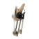 Furniture hook CAPPIO PLATE, one -rod, matte gold color